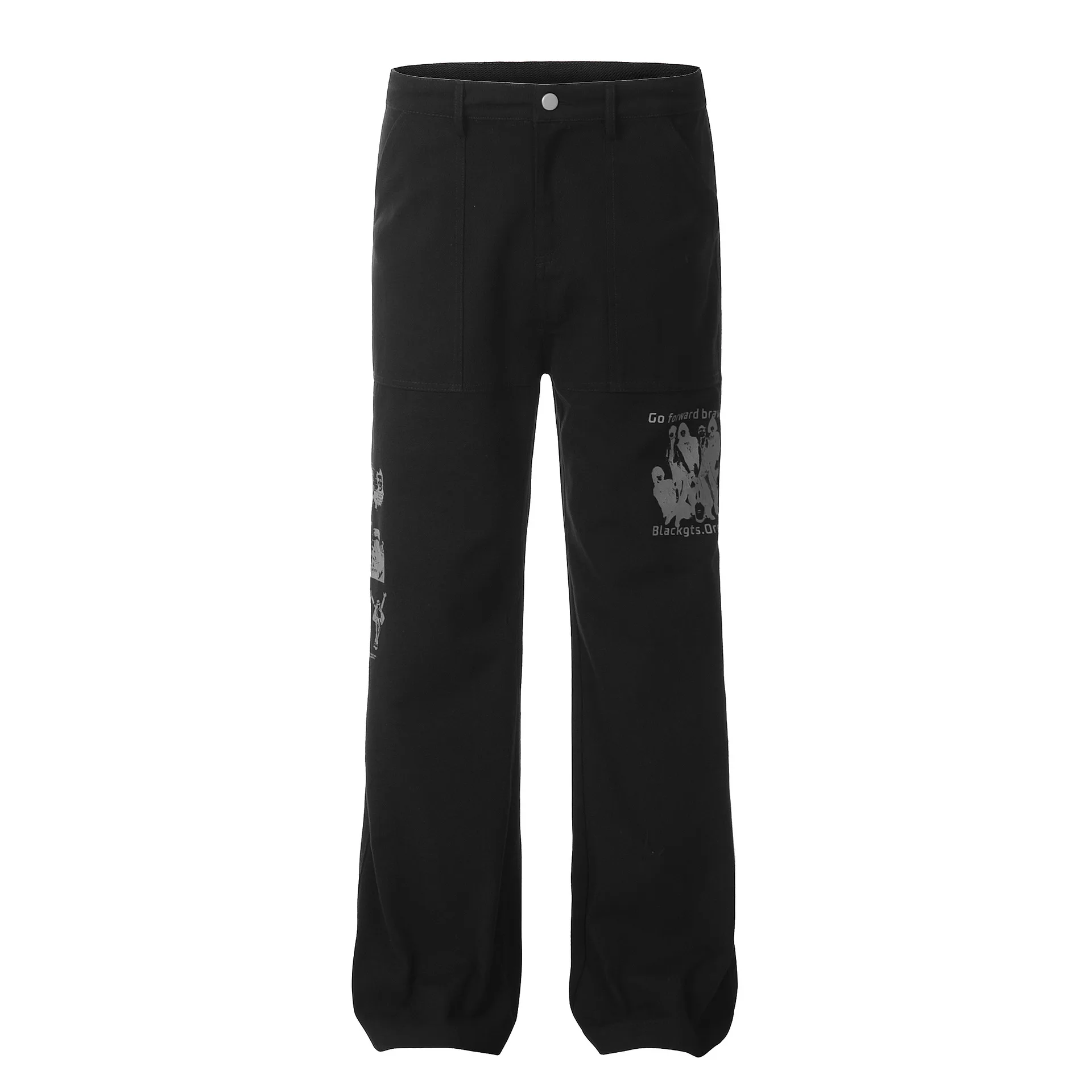 OR FL American Street Hip-hop 100 Cotton Women Workwear Jeans Graffiti Print Retro Versatile Casual Pants Women's Trousers Y2k
