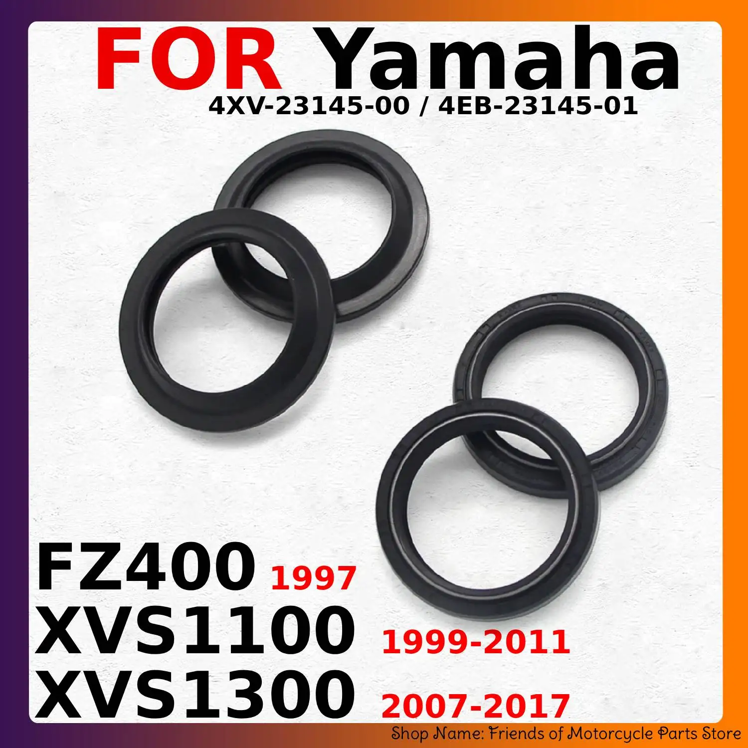 Motorcycle Oil Seal Front Fork Absorber Dust Seals For Yamaha XVS1100 XVS1300 FZ400 4EB-23145-01 4XV-23145-00  Accessories Parts