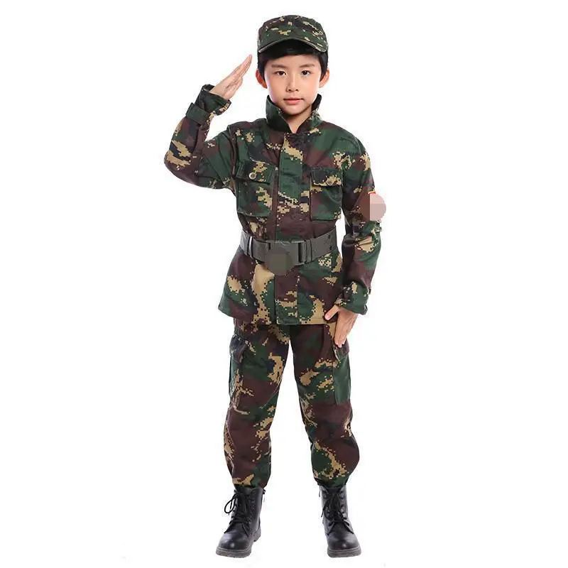 Children's camouflage uniforms,boys' and girls'special forces performance uniforms, outdoor expansion military training uniforms