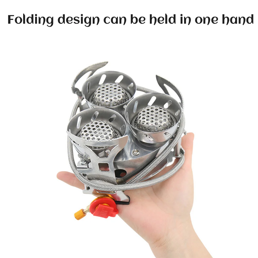 Portable Camping Split Stove Gas Burner 11000W High Power Windproof Outdoor Cooking Gear with Storage Bag