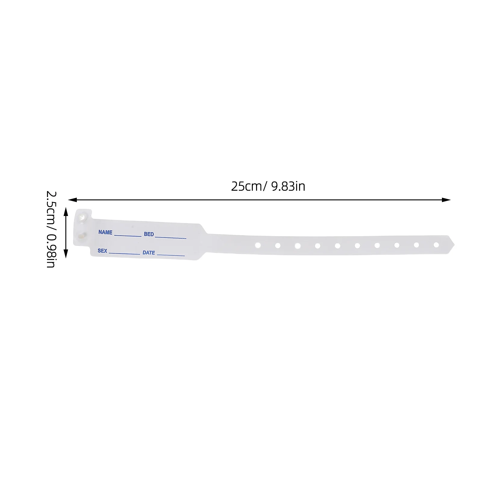 100 peças pulseira de identidade pvc ajustável bandas de identificação de paciente para uso hospitalar pulseiras descartáveis à prova d'água para adultos