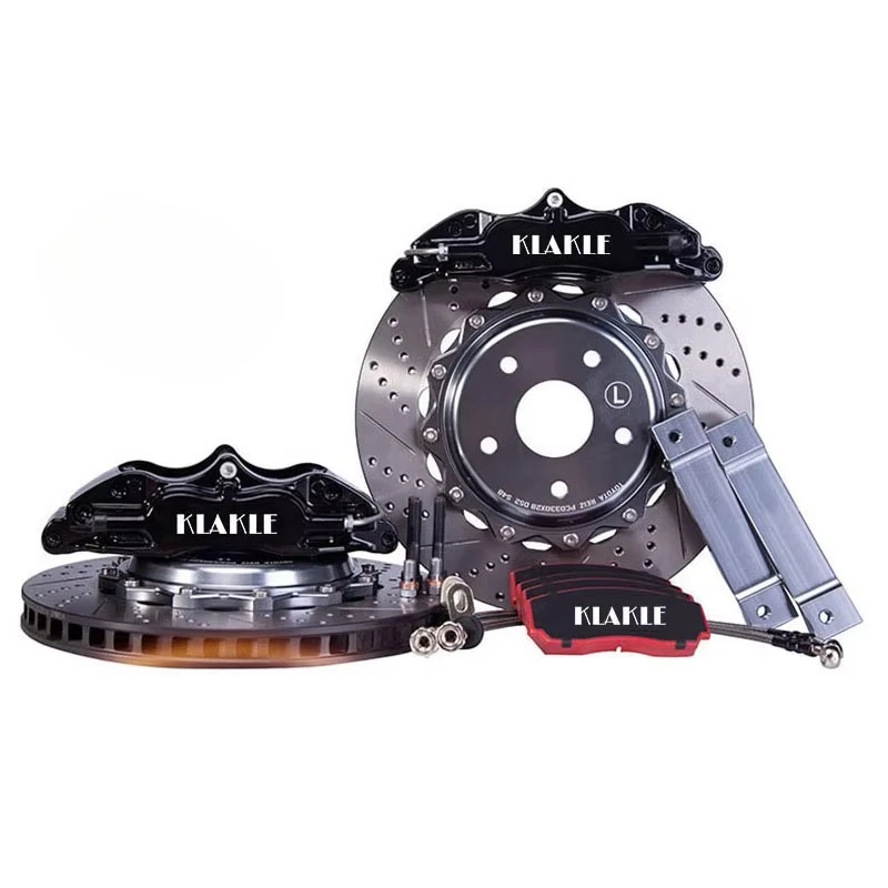 

KLAKLE Modified Racing Brake System 4 Pot Big Hydraulic Cnc Repair Kit 330mm Disc Brake Caliper for 350z