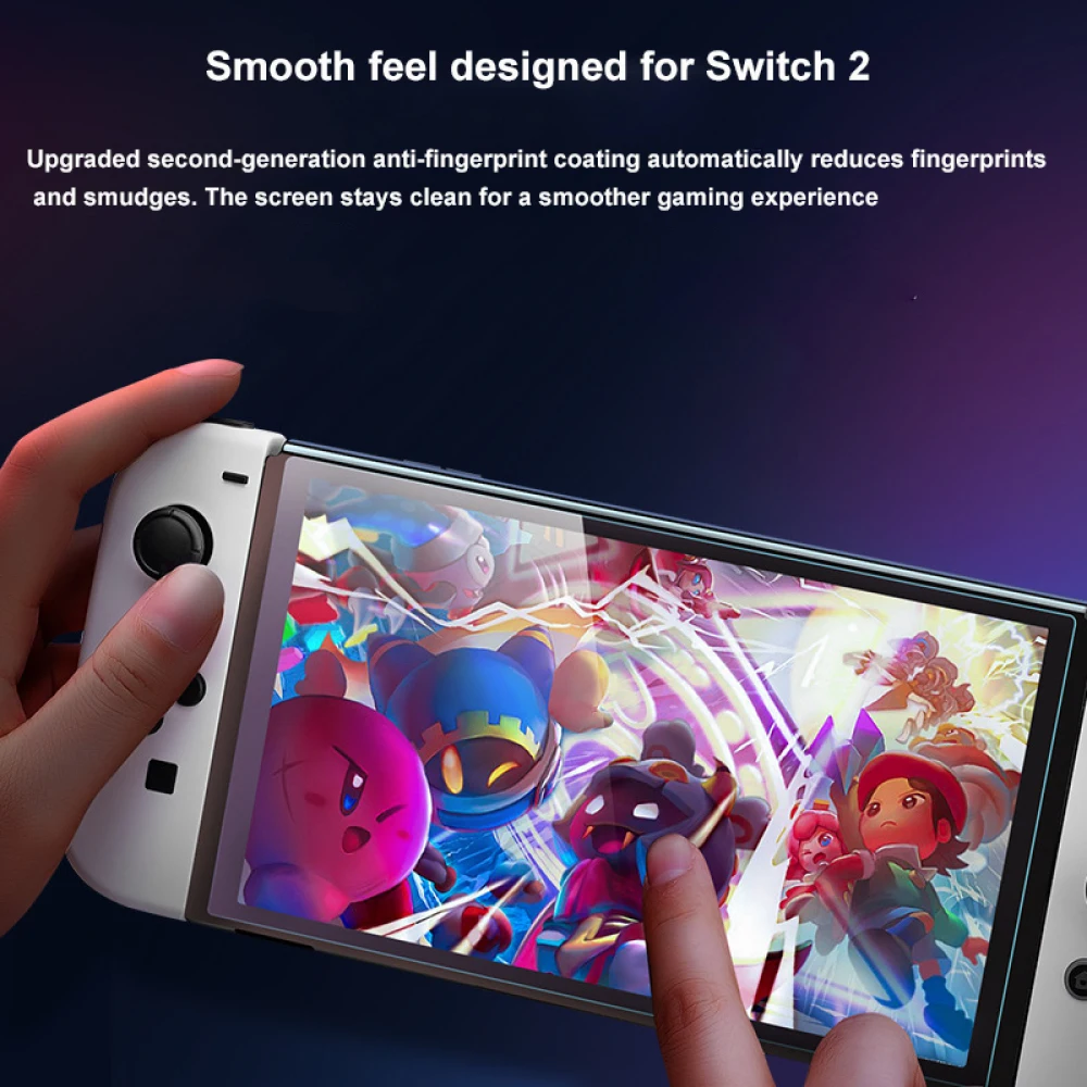 

For Switch 2 Tempered Glass Screen Protector Films 9H Hardness Tempered Glass Film Ultra-Clear Screen Tempered Film
