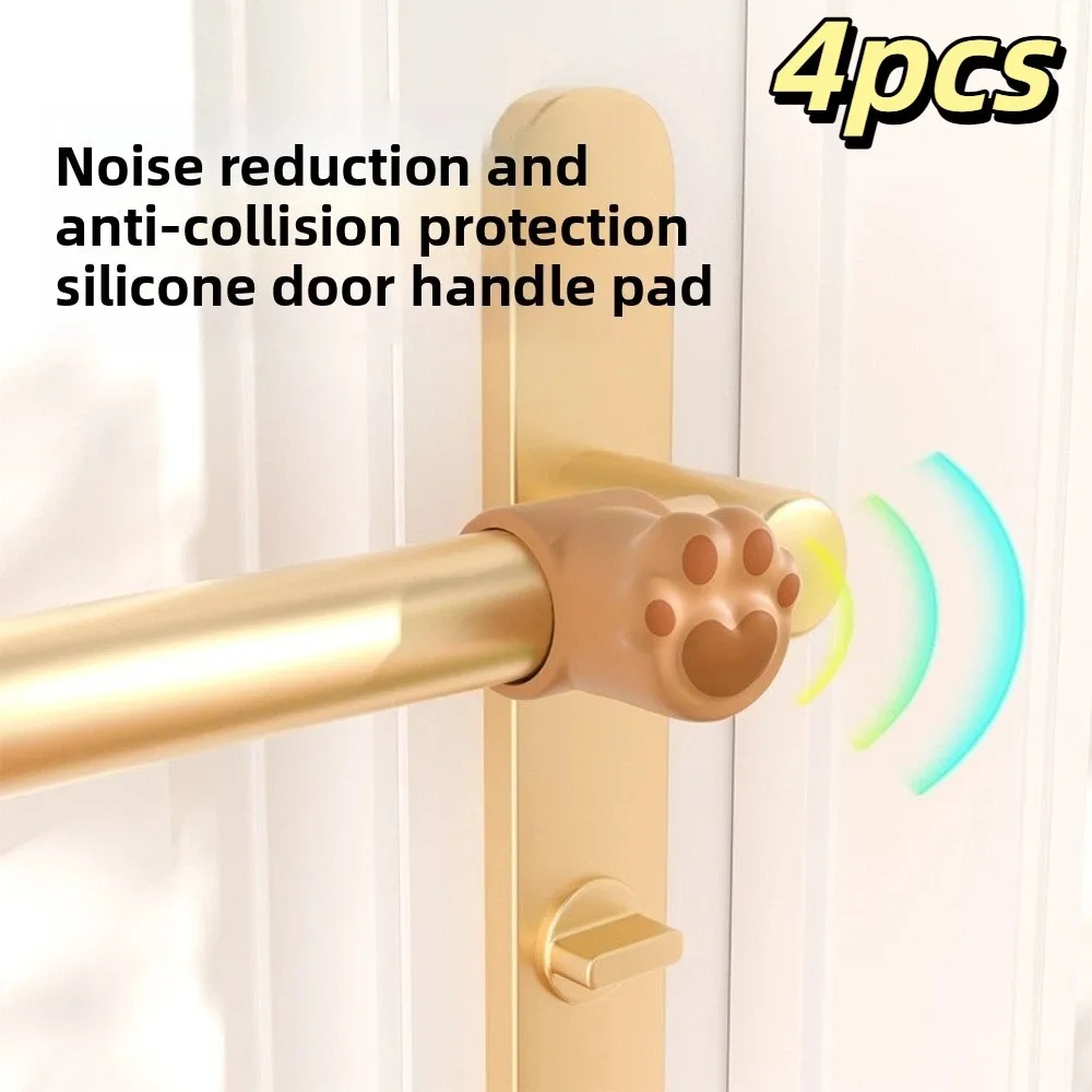 4 قطعة سدادة باب من السيليكون المتين المضادة للصدمات على شكل كرتوني مقبض الباب كتم الصوت واقي حائط عملي لتزيين المنزل #5