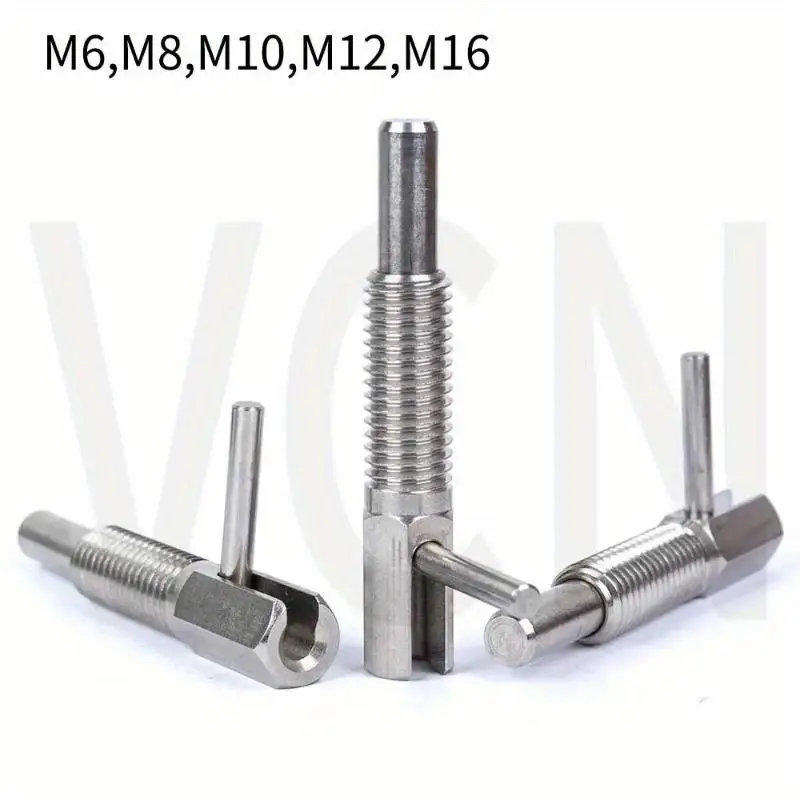 Stainless Steel Hand Retractable Plungers L Handle Long Stroke with Lock M6 M8 M10