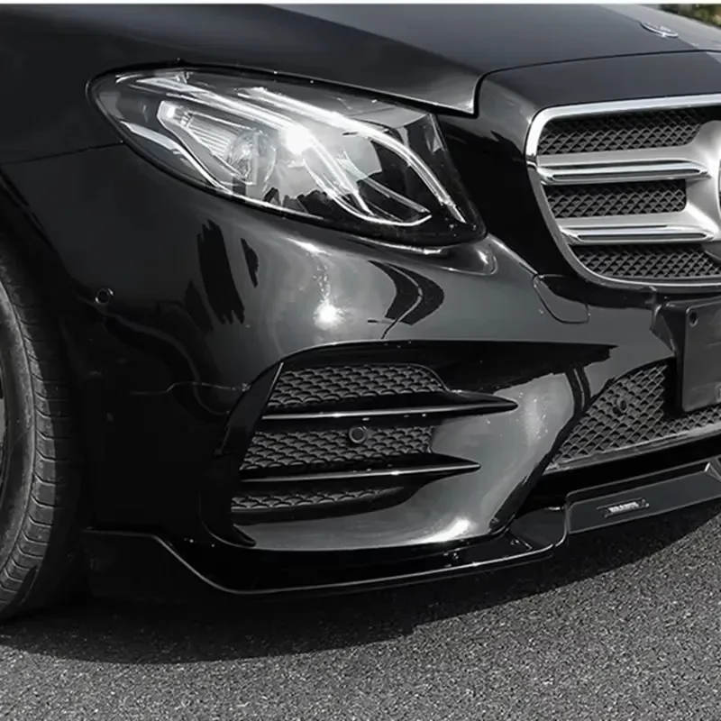 

For Mercedes Benz E Class W213 E43 2016-18 Car Front Fog Light Bumper Spoiler Grille Trim Strips Decoration Sticker Accessories
