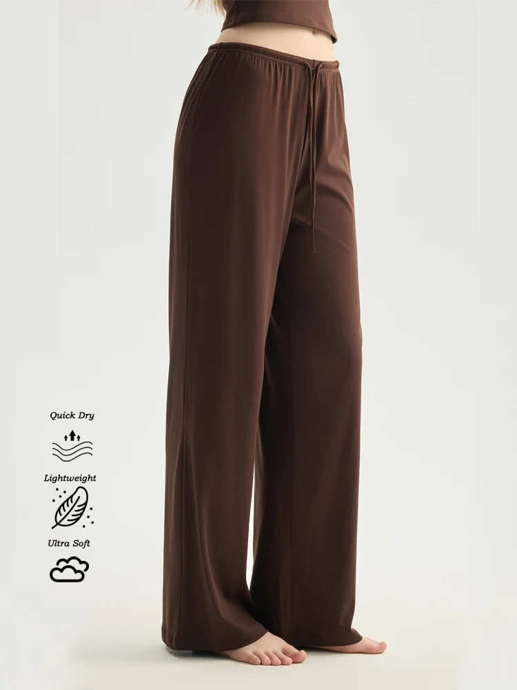 VITALINOVO Women's Soft Palazzo Pants Casual Loose Wide Leg Cozy Pants Yoga Sweatpants Comfy Sports Athletic Stretch Lounge Pant