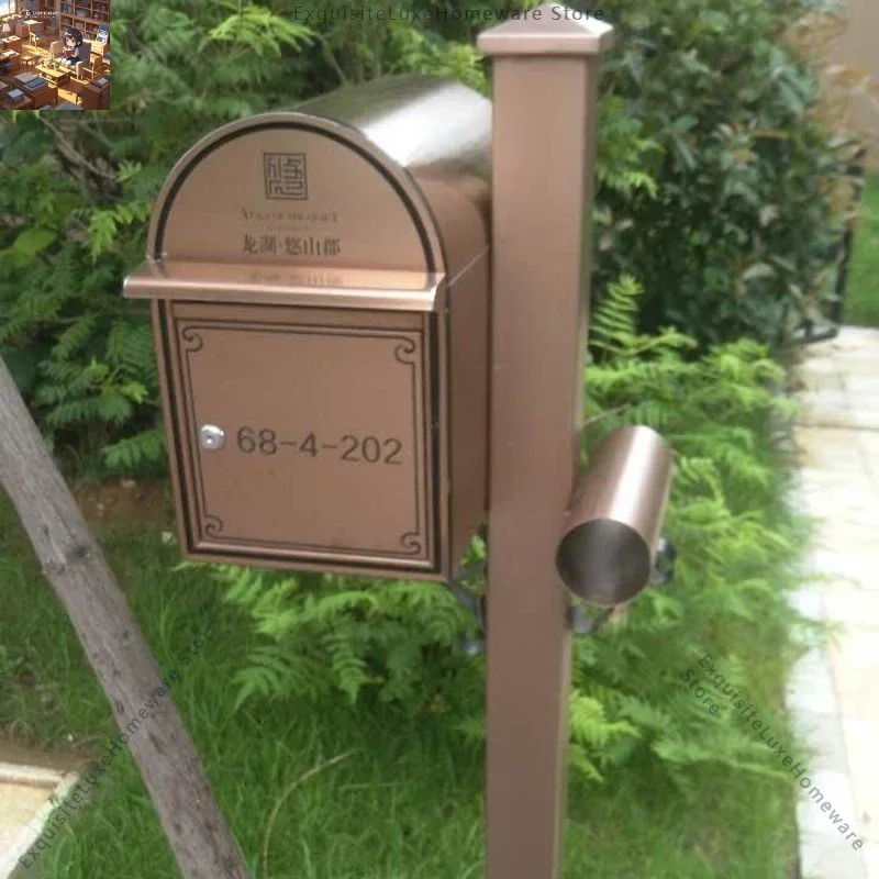 Customized metal electroplating floor-to-ceiling European imitation copper column exit with lock waterproof stainless steel