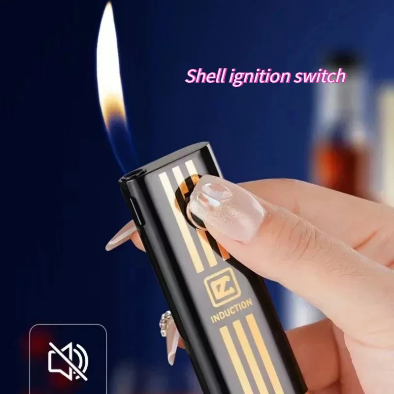 ولاعة لهب مفتوحة متعددة الوظائف من Cat Eye Home، تصميم صامت محمول، إكسسوارات ولاعة سجائر عصرية للرجال #2