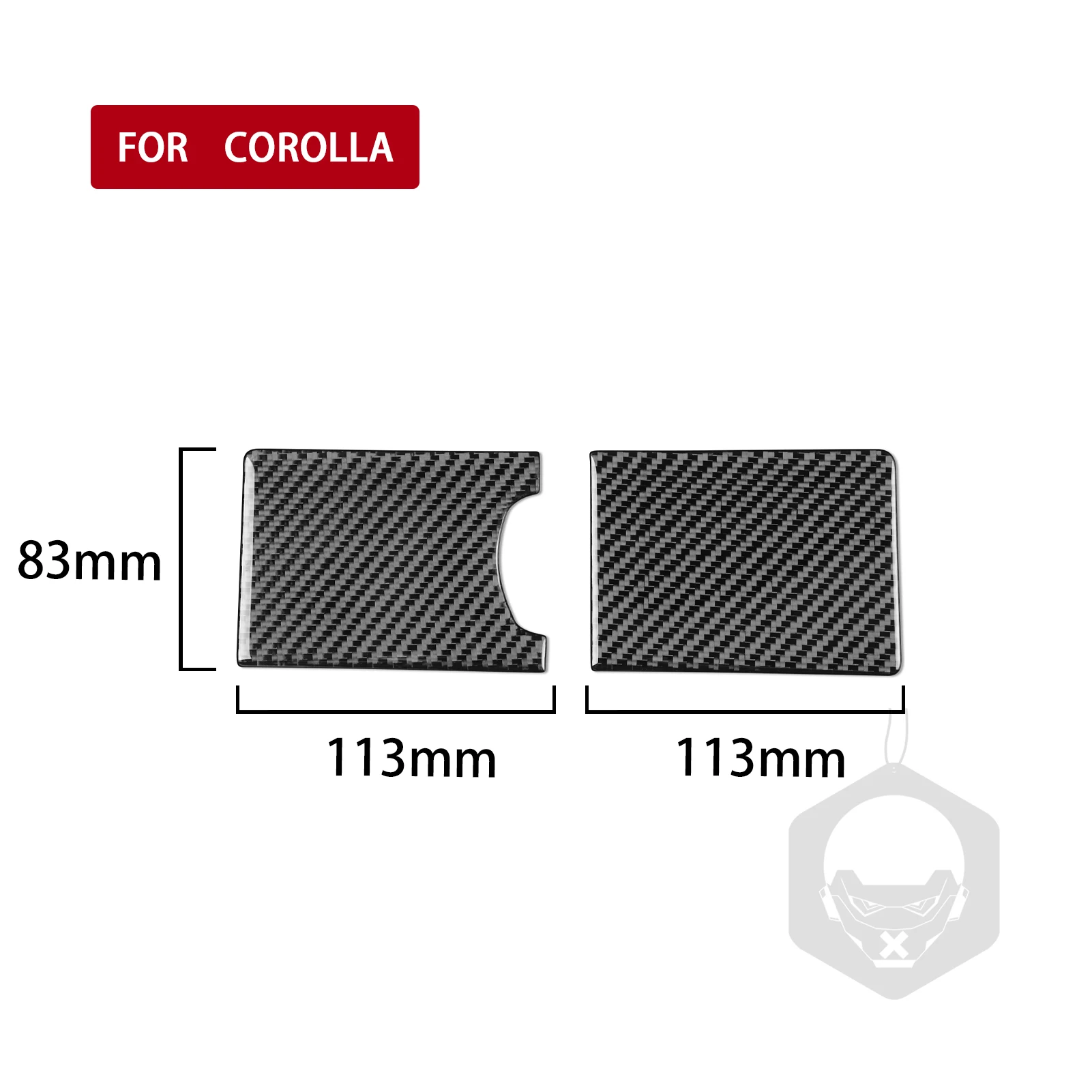 Central Control Water Cup Storage Box Panel Real Carbon Fiber Sticker For Toyota Corolla 2009-2013 Car Interior Accessories