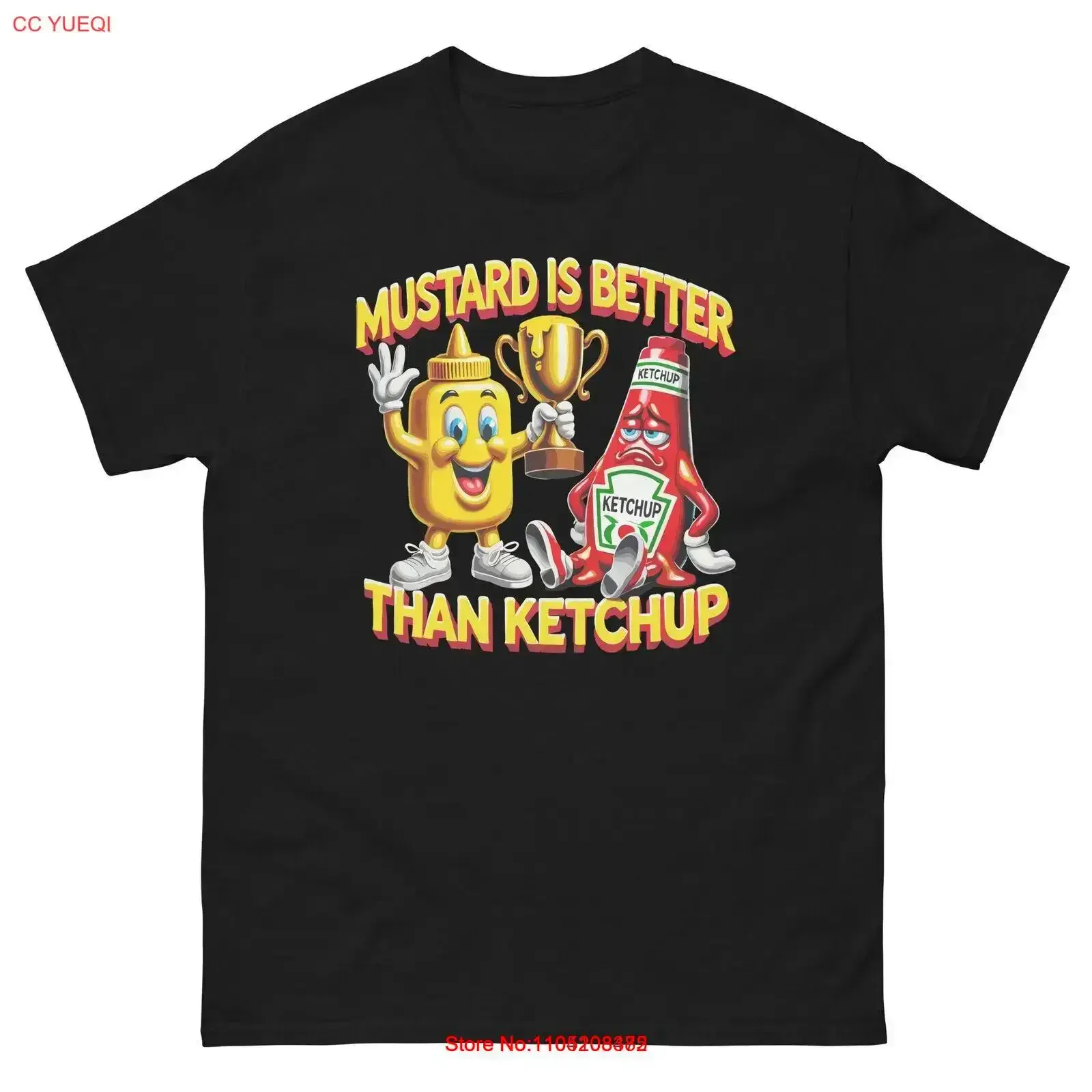 

Горчица лучше, чем кетчуп Забавная футболка винтажная стираная повседневная удобная эластичная графическая стильная дизайнерская одежда