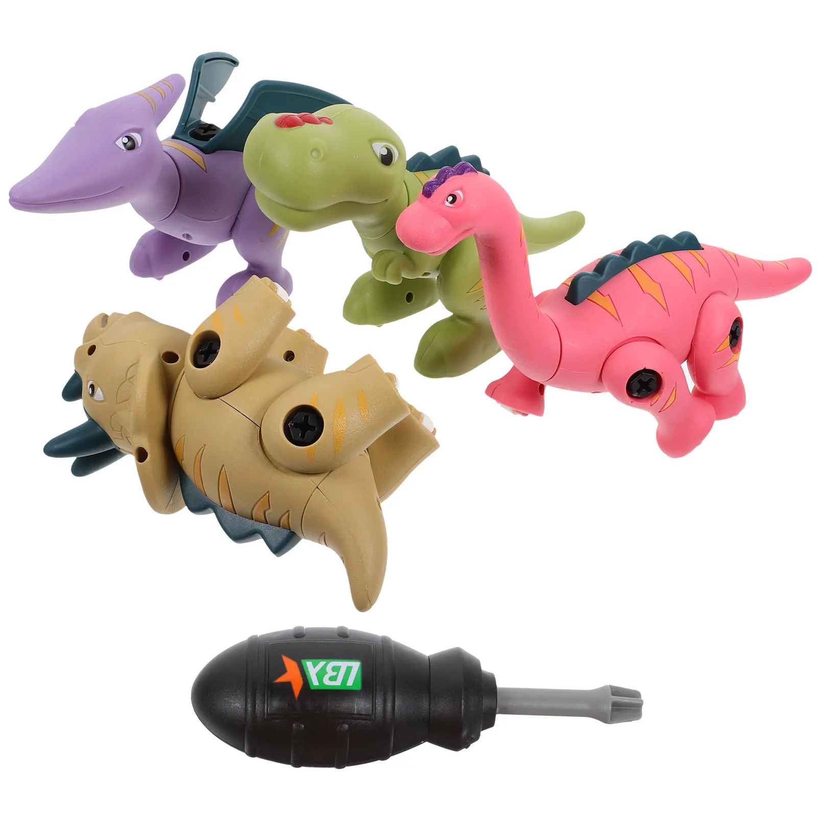 

1Set Dinosaur Assemble DIY Take Apart Plastic Educational Puzzle Brain Development for Kids Home Office Study Decoration