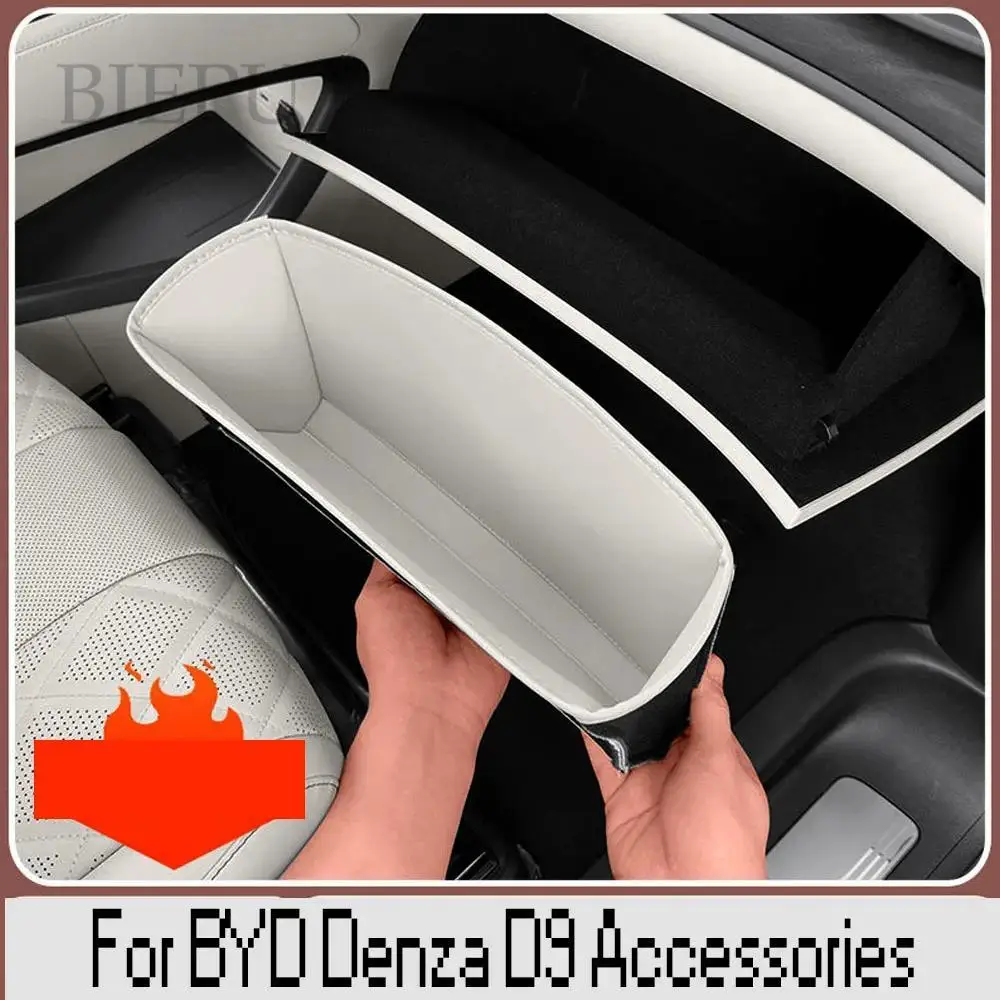 

For BYD Denza D9 2024 2025 Leather Car copilot Storage Box Protector Pad Door Anti-dirty Pad Anti Kick Mat Accessories