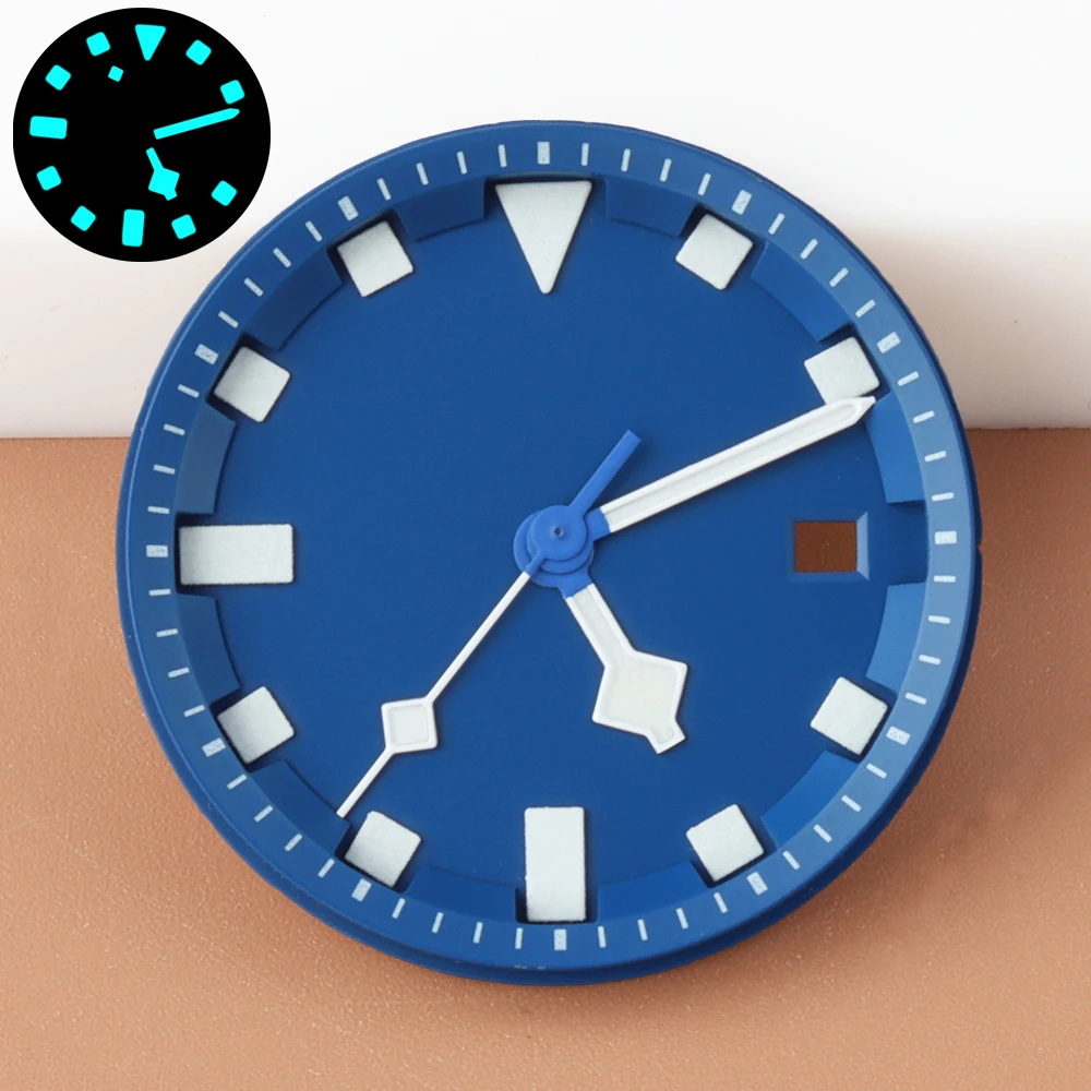 

31.8mm Blue/Green/Black Dial Hands Ice Blue Luminous For Pelagos Dial Hands Fit Miyota 8215 Movement Replacement Watch Parts