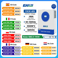EASUN POWER Hybrid Solar Inverter 11KW 220V Inverter Pure Sine Wave 48VDC Battery Solar Inversor 160A MPPT Controller Converter