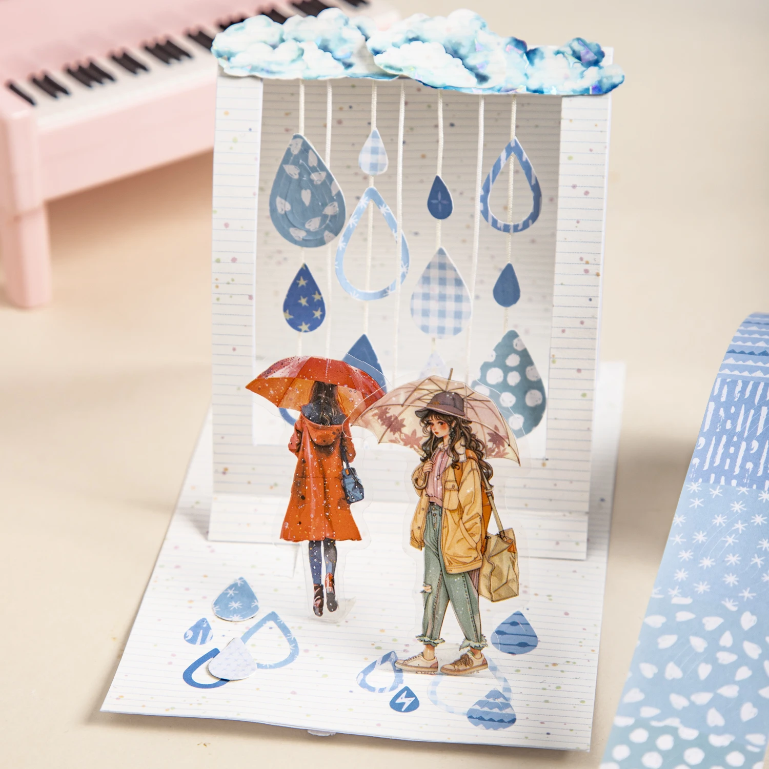 30mm*200cm Back To The Starting Point Series Cute Basic Pattern Landscape Tape Creative DIY Journal Material Collage Stationery