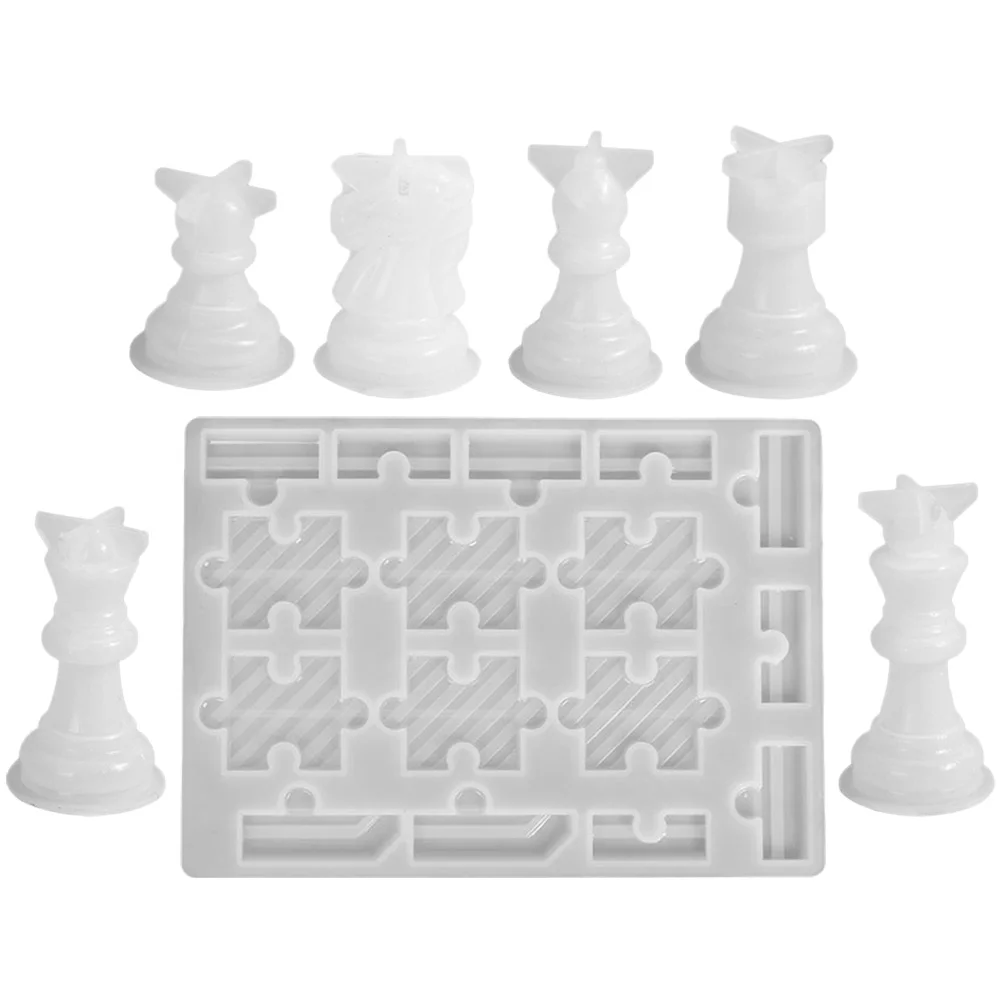 Biscuit DIY Glue Mold Chess and Card Party Leisure Puzzle Board Game Casting Molds Silica Gel Shape Silicone