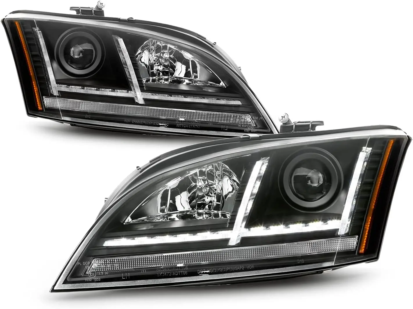 

Ксеноновые фары HID для Audi TT 2008-2014 [с последовательным сигналом поворота] Проекционные черные светодиодные фары (пара для водителя и пассажира)