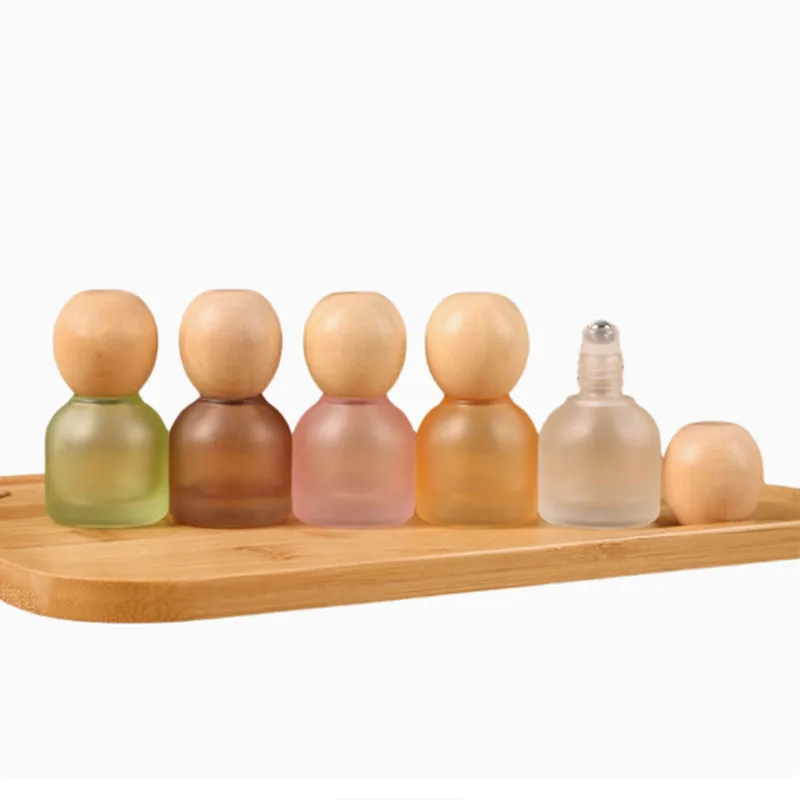 10/30 pçs 10ml bola de rolo colorido garrafa de óleo de vidro essencial vazio perfume rolo bola recarregável recipiente líquido ferramenta de maquiagem