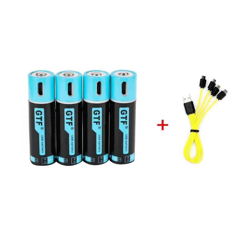 1.5V 1500mAh AA Li-ion Micro USB Rechargeable Battery