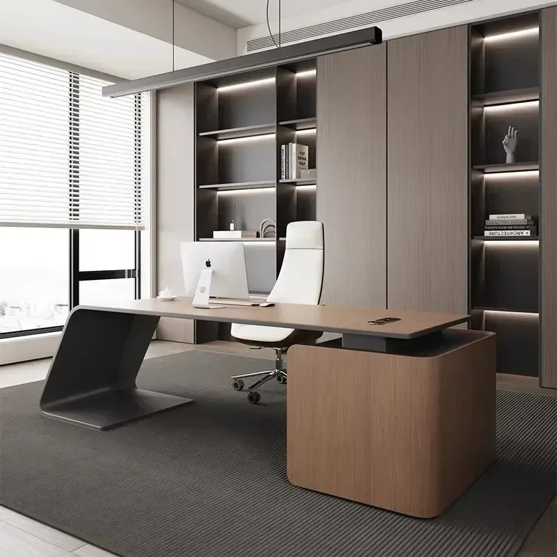MS 63 Conference Manager Luxury Shaped Office Desk Designer High Quality Unique Boss Desks Reading Customized