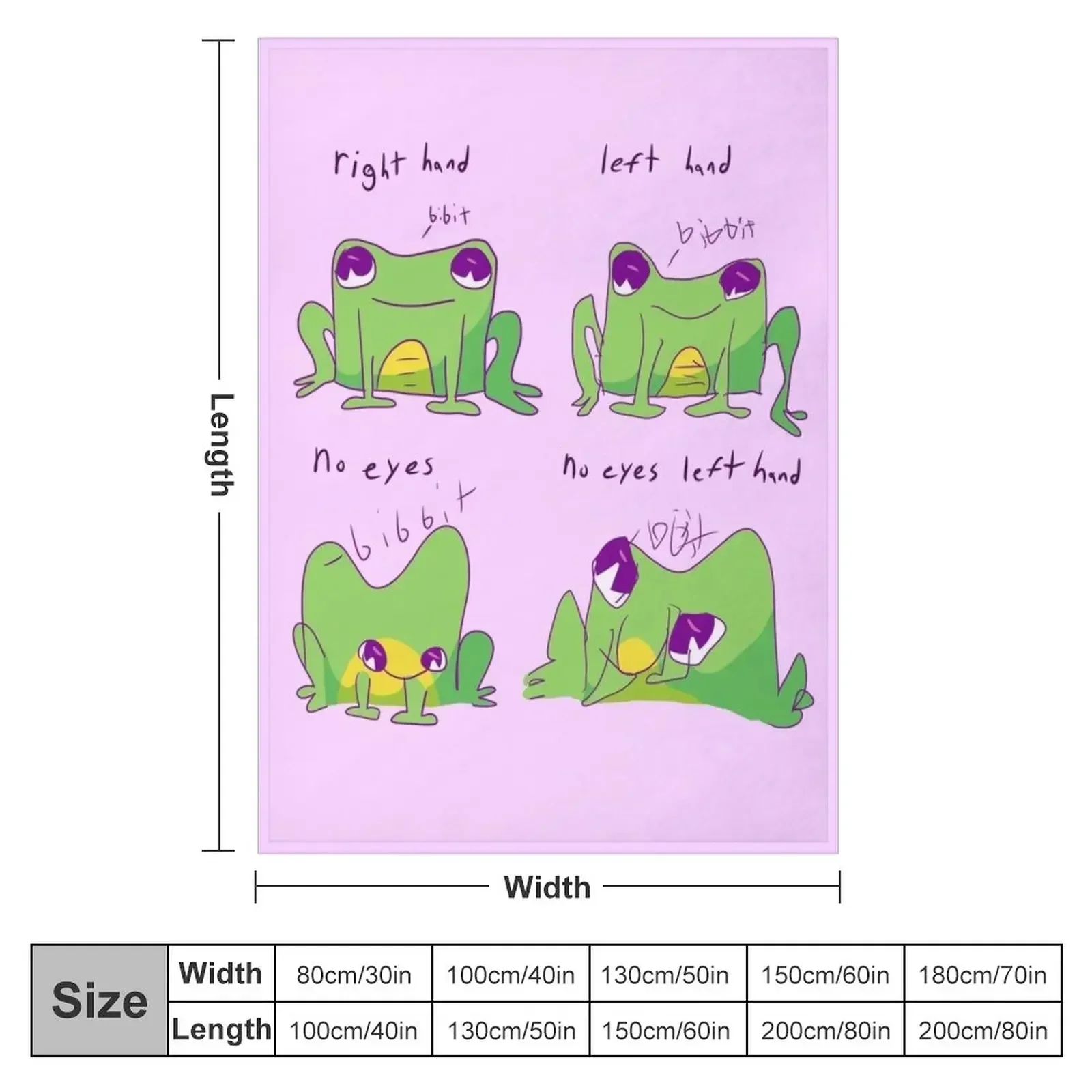 right hand left hand frogs Throw Blanket Cute Camping Blankets