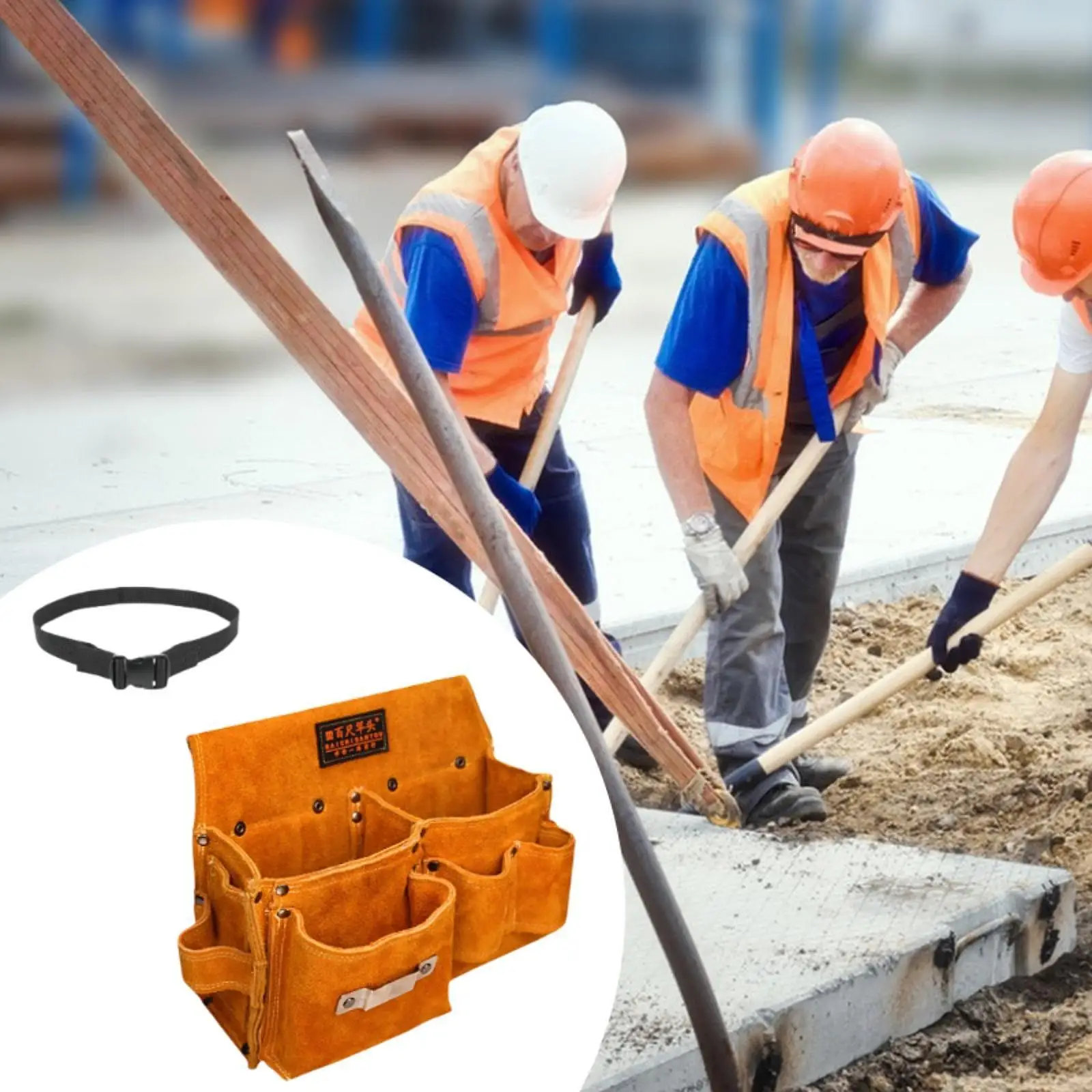 

Кожаная поясная сумка для инструментов, поясная сумка, органайзер для инструментов, профессиональная большая вместимость для работы в саду, универсальный техник