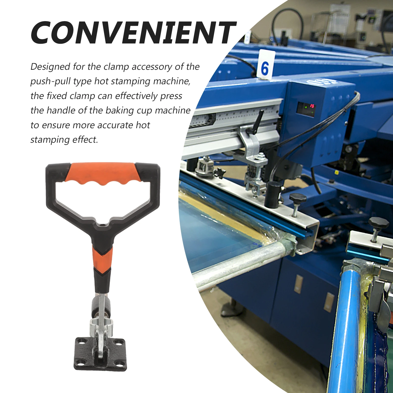 

Push Pull Hot Stamping Machine Fixture Handle Clamp Replacement Parts Heat Press Thermal Transfer Sublimation Putter