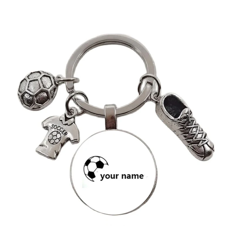 Fußball Diy Custom Name Keychain Zu Spielen Fußball Junge Keychain, Diy Keychain Für Fußball Liebhaber – Detail 1
