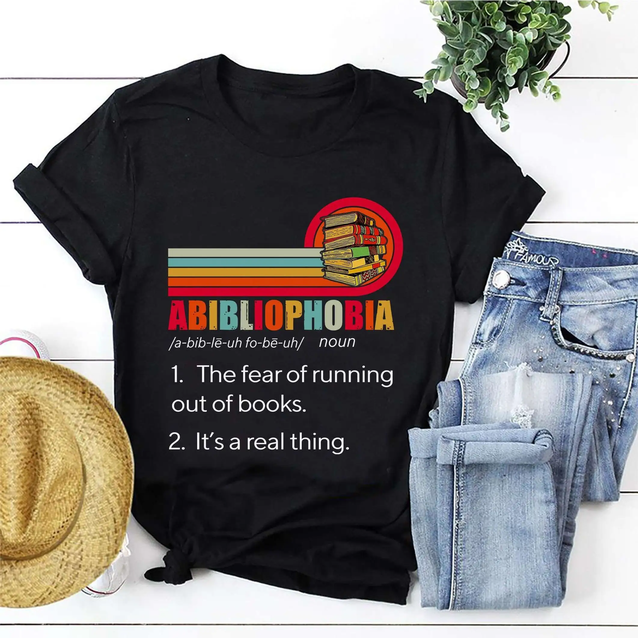 Abibliophobia Definition T Shirt Vintage Bookaholic The Fear Of Running Out Books It s A Real Thing Reading Book