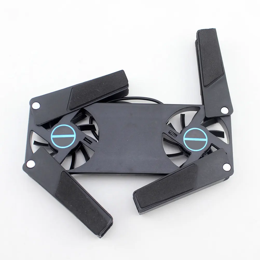

2Pcs USB Laptop Cooler Dual Fan Foldable Cooling Pad with Anti-Slip Design for All Laptop Sizes Notebook Air Cooler Stand