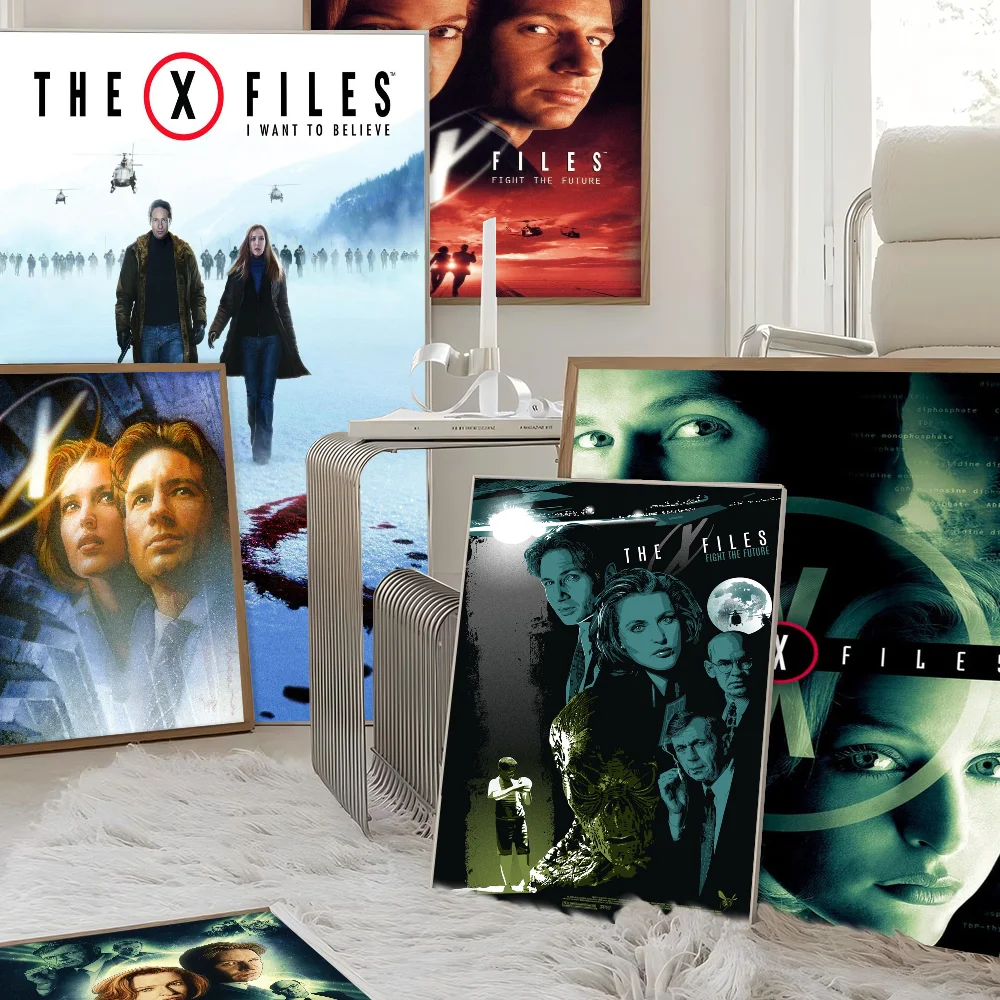 Classic Movie T-The X-Files Whitepaper Poster Waterproof Paper Sticker Coffee House Bar Aesthetic Art Wall Painting