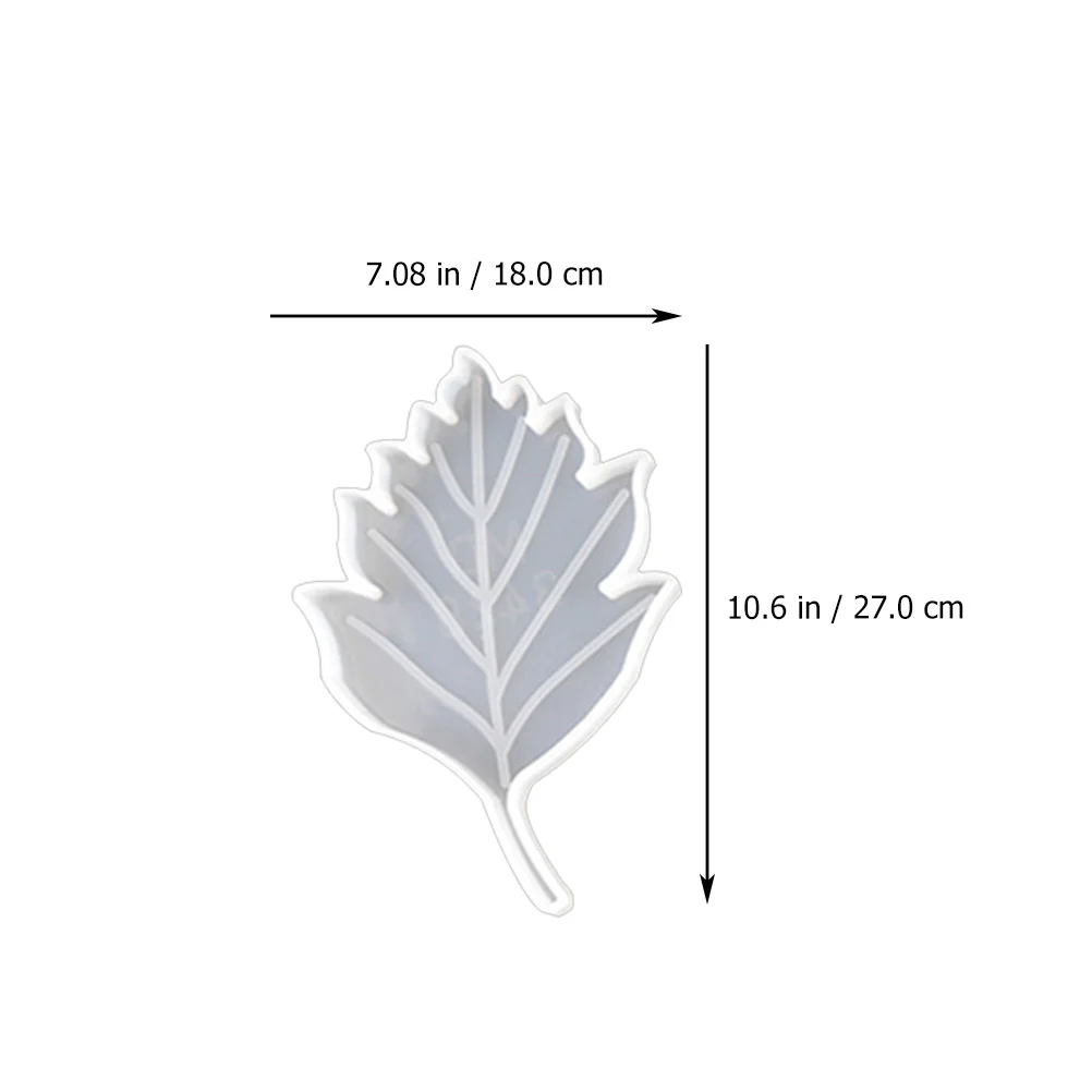 

2 Pcs Leaf Shaped Coaster Mold for Casting Epoxy Resin Silicone DIY Tray Molds White Color Flexible Portable Home Decor Photo