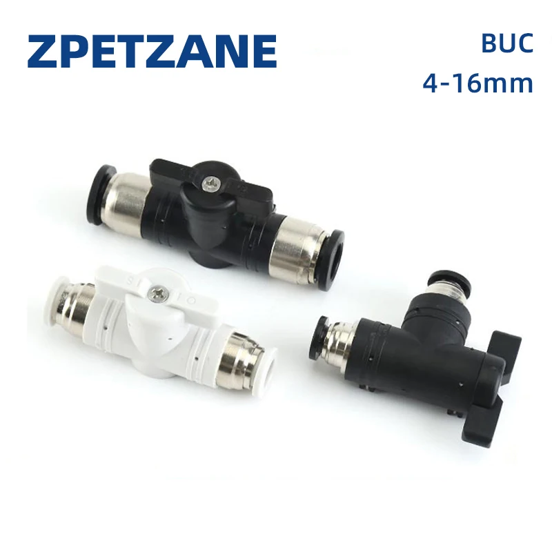 Pneumatic fitting 4/6/8/10/12/14/16mm Ball Hand Valve Switch Quick Plug BUC-4 BUC-6 BUC-10 Air Pipe Docking Quick Connector