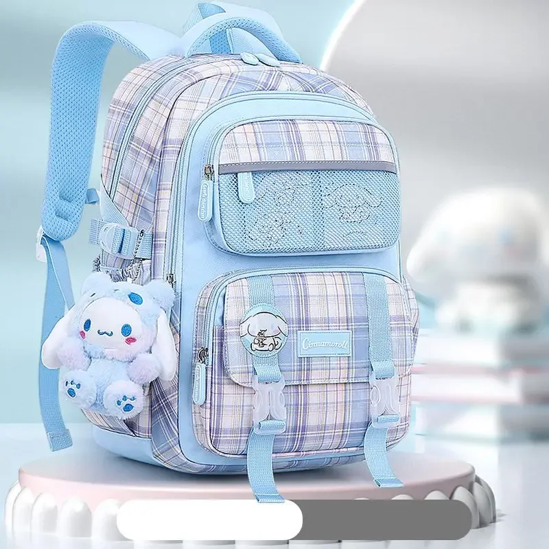 Sanrioed Kuromi Hello Kitty Cinnamoroll Anime plecak dla dzieci urocze tornistry studencka kreskówka duża pojemność torba na ramię prezent