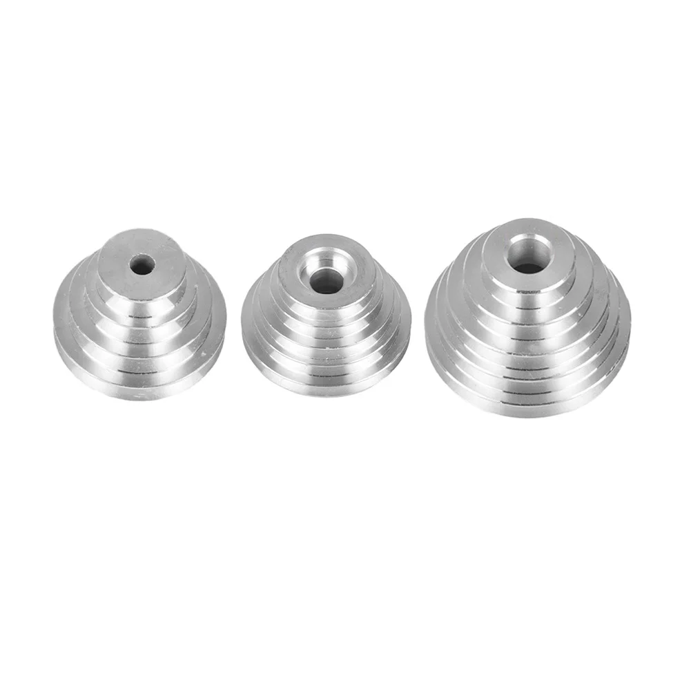 3pcs/Set Pagoda Pulley Wheel Aluminum Transmission Wheel For Benchtop Drill Press Z4116 14mm, 18mm, 21mm, Tool Accessories