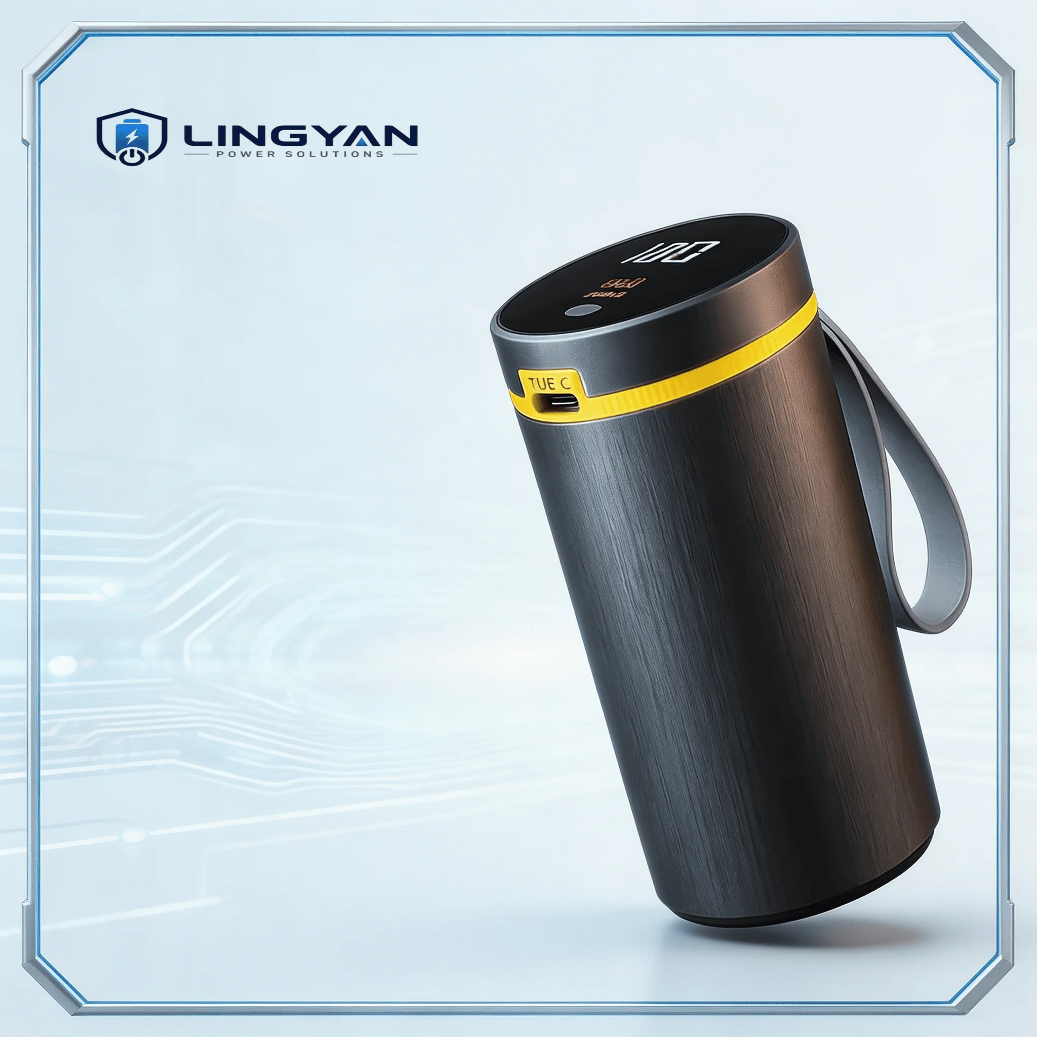 Metal DIY Power Shell Q95 22.5W Fast Charging 46950 Battery Box with LED Display for Travel Outdoor Use, Battery Not Included