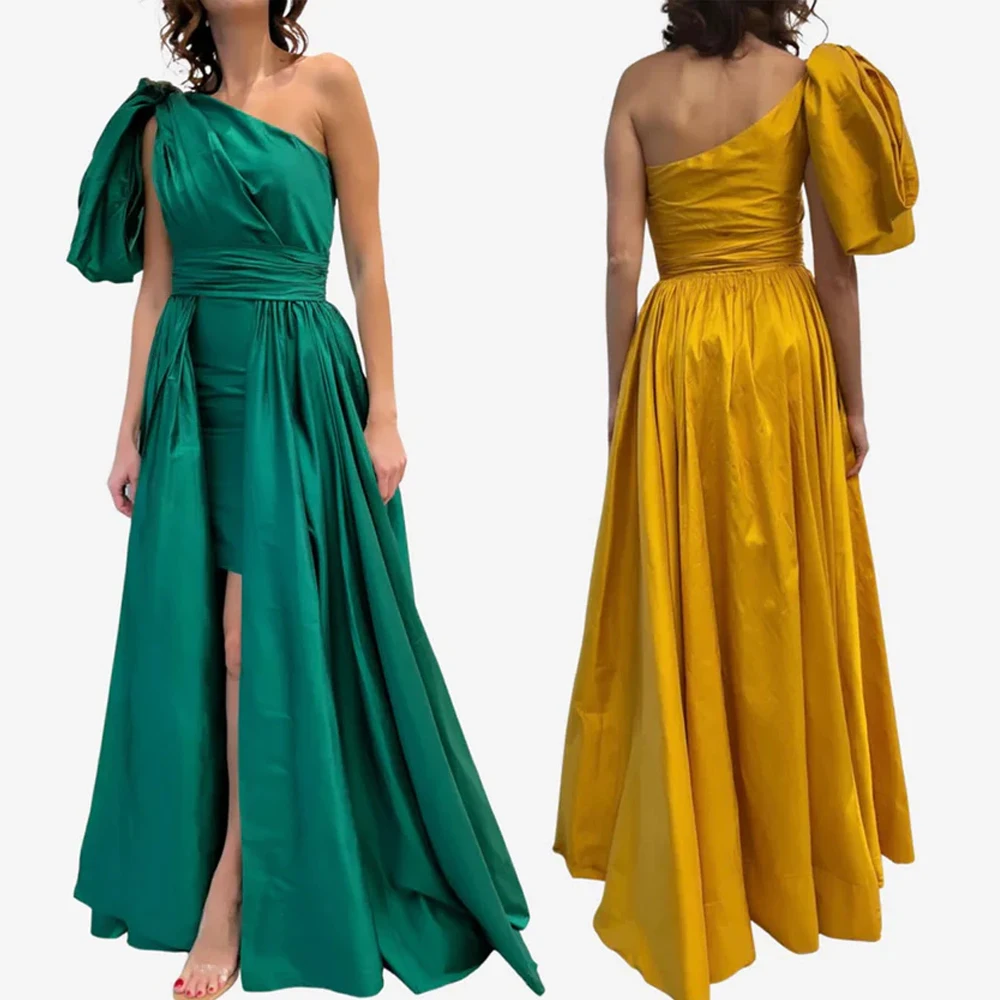 

Customized Elegant One-shoulder Dress A-Line Evening Dresses Occasion Formal Exquisite High Quality Prom Party Gowns for Women