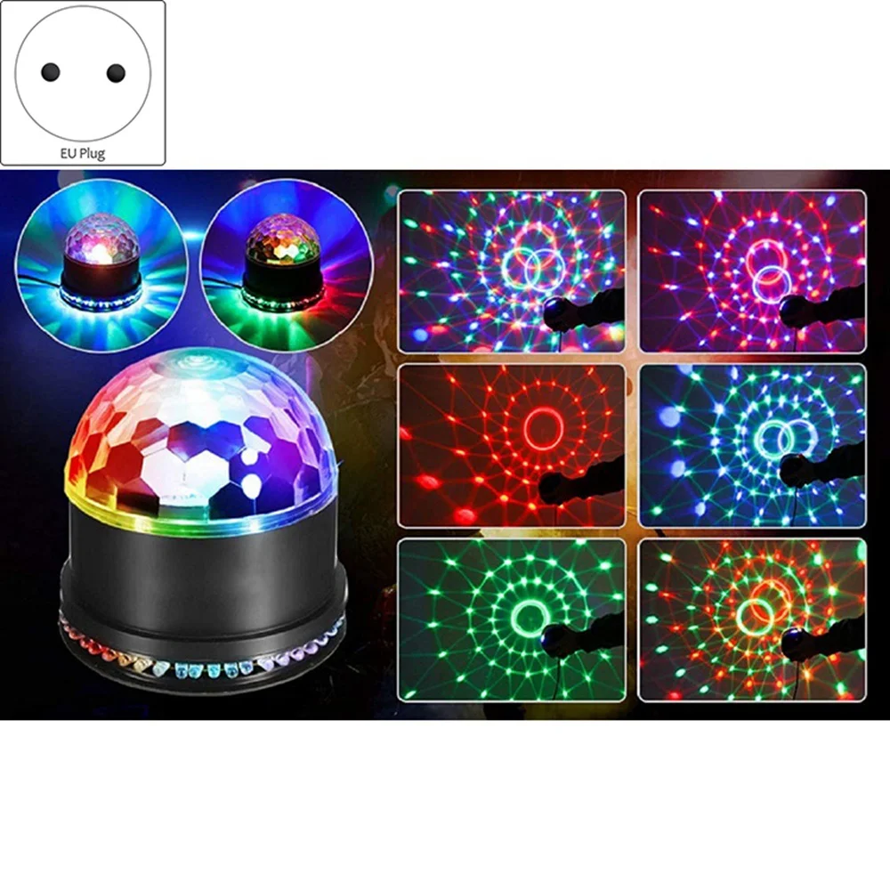 Dj Light LED Bluetooth Speaker Crystal Magic Ball Light Voice Control Remote Control Mp3 Player for Disco Party EU