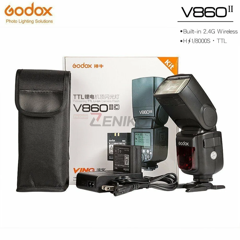 Godox V860II V860III Flash TTL HSS Speedlite Light for Canon Sony Nikon Olympus Fuji Cameras S2 Bowens Mount Flash Holder Bracke