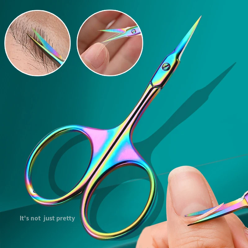 

Professional Precision Curved Cuticle Scissors Multi-Purpose Fine Nail Care Tool for Manicure Pedicure Eyelashes Eyebrow Tools