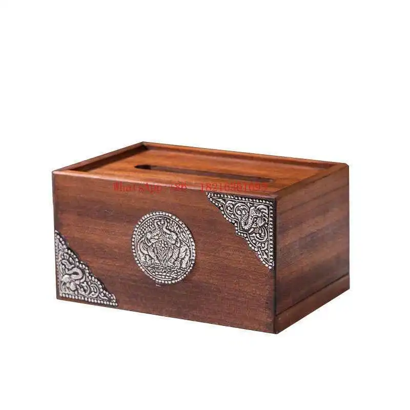 20.26NEW Medieval Paper Towel Box Household Extraction Paper Towel Storage Box Wooden Paper Towel Storage Box