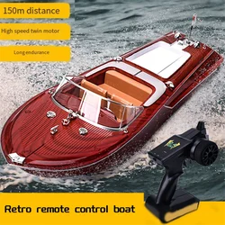 RC Boat for Kids 8-12, Fast Remote Control Boat , 2.4G RC Electric Boats Pool and Lakes Toys for