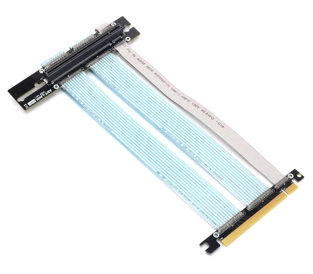 Cavo riser PCIe 4.0 X16 Cavo di prolunga piatto PCI Express Gen4 con montaggio verticale ad alta velocità schermato per chassis ATX