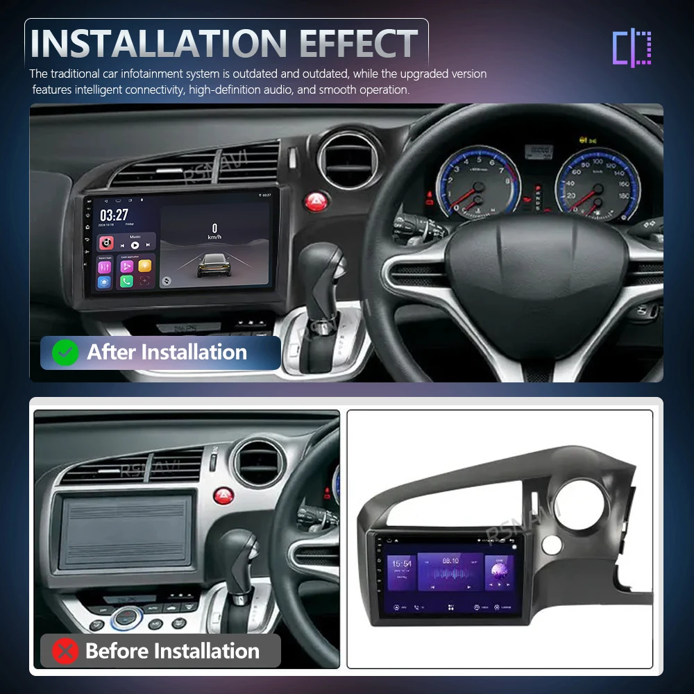 Android 16 Car Radio For Honda Stream 2 2006 2007- 2014 RHD Player Multimedia Navigation Stereo Qualcomm Carplay Aut Head Unit