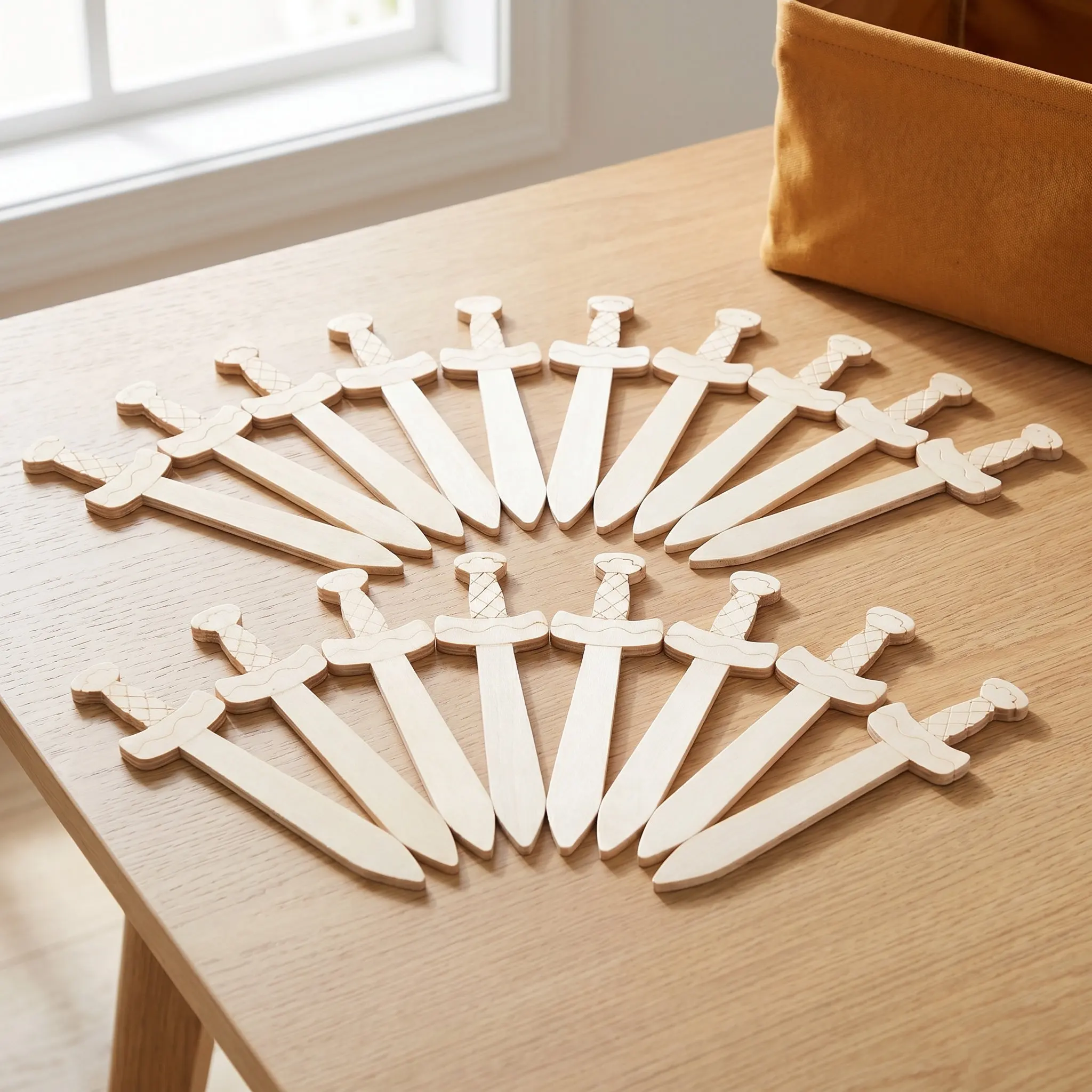 Painting Supplies - 20Pcs Wooden Swords to Decorate Unfinished