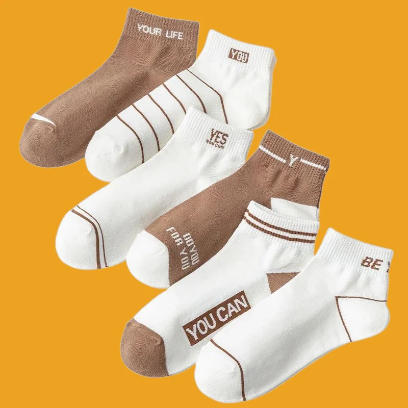 Chaussettes coréennes à tube court pour hommes, chaussettes de sport respirantes, absorbant la sueur, bateau tout assressenti, chaussettes de basket-ball, 6/12 paires