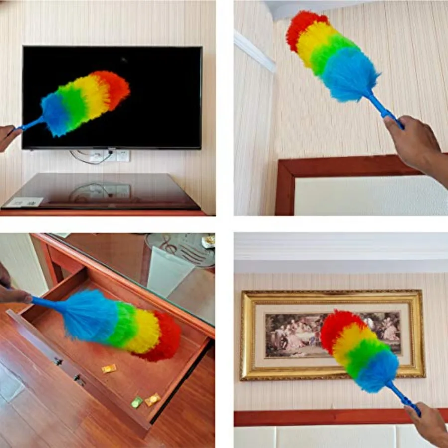 2 Pack Upgrade 19" Static Duster Beandable and Washable - More Fibers Bigger Head Less Loss of Fiber Duster view 3