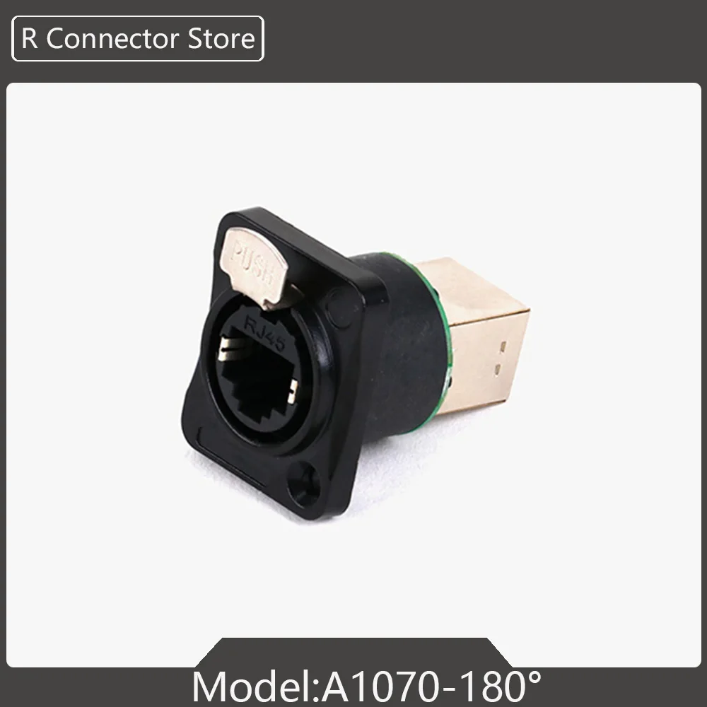 1PC RJ45 Shield Netwerkconnector 8p8c Vrouwelijke Paneelmontage Sockets RJ45 Ethernet Connector, Normale en Rechte Hoekstijlen voor opties - afbeelding 1