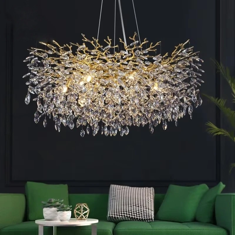 Modern Luxury Crystal Chandelier For Living Dining Room Bedroom High Quality Decoration Gold/silver Indoor Lighting Fixtures